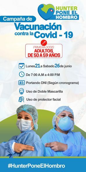 Campaña de Vacunación para adultos de 50 a 59 años