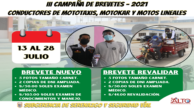 Tercera Campaña de Brevetes -2021