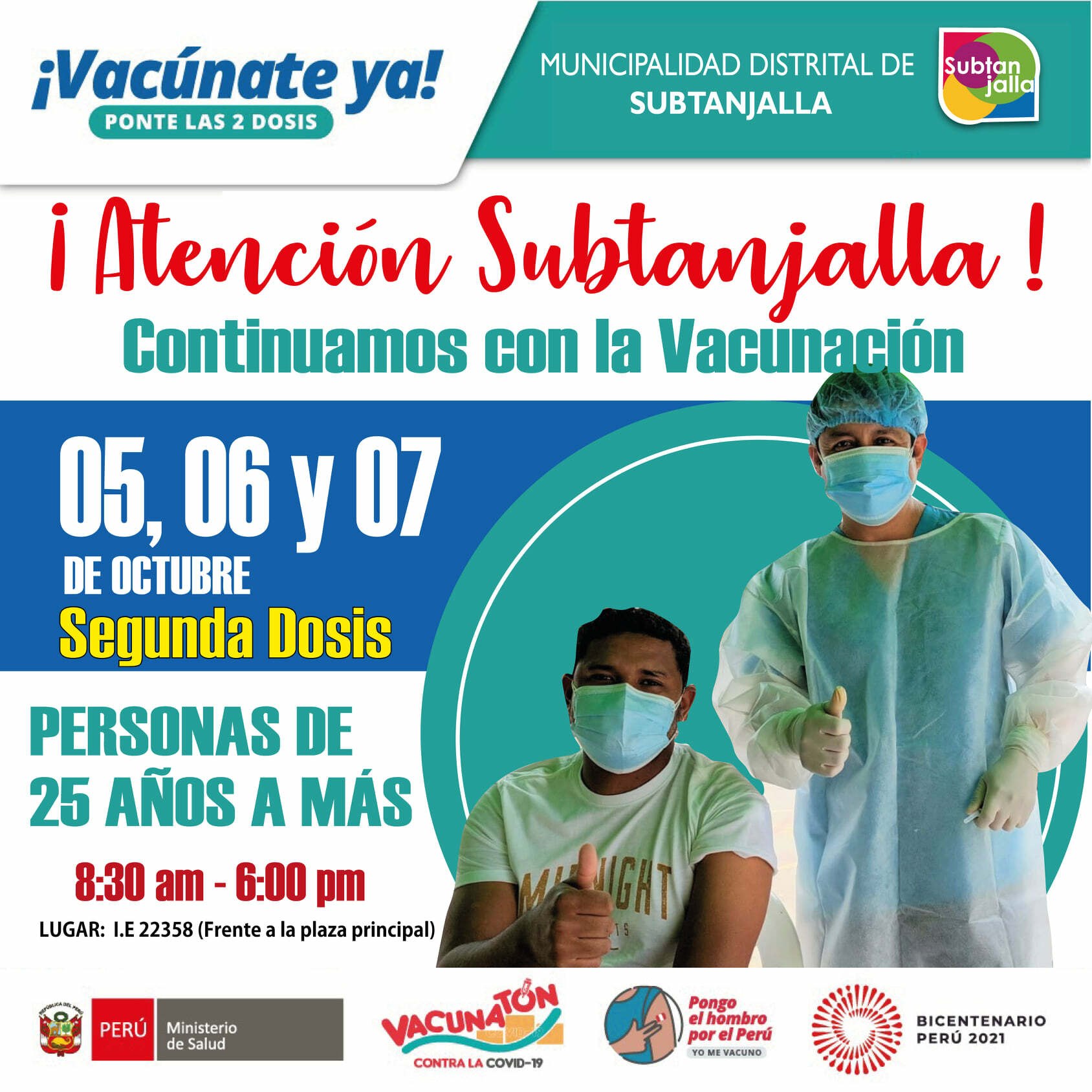 Continuamos con la Vacunación..segunda dosis