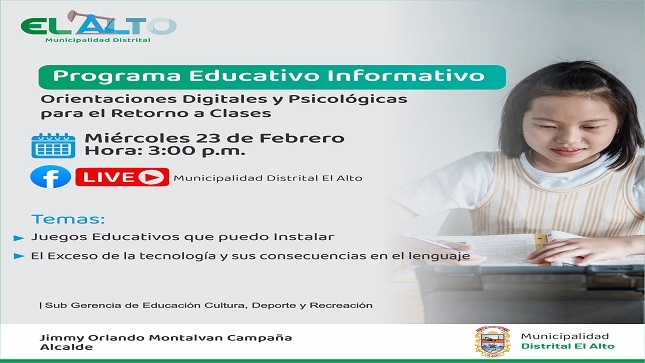 Orientación digitales y psicológicas para el retorno a clase