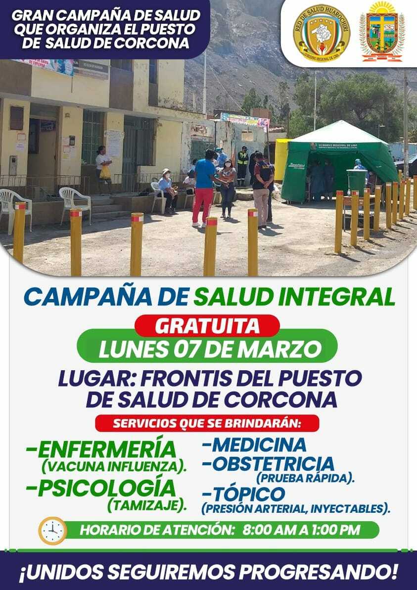 Campaña Integral de Salud en Corcona