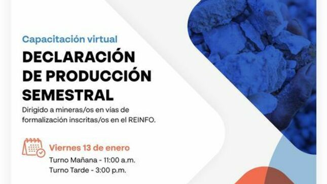 Capacitación Virtual – Declaración de Producción Semestral- REINFO