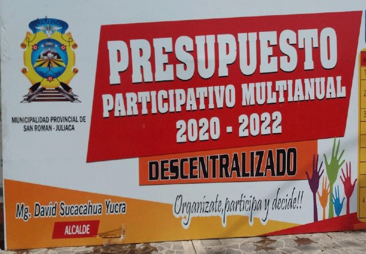 Presupuesto Participativo - 2020 de la MPSR-J