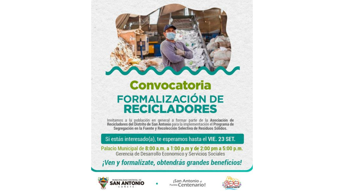 Gran Convocatoria de Recicladores