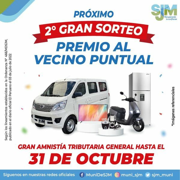 2do Gran Sorteo al Vecino Puntual