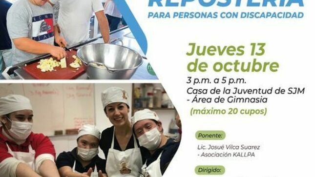 Taller: Repostería para Personas con Discapacidad