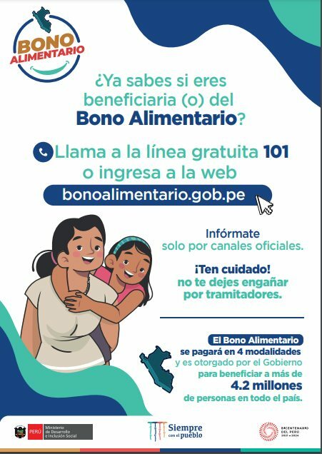 ¡Vecino, infórmate del bono alimentario!