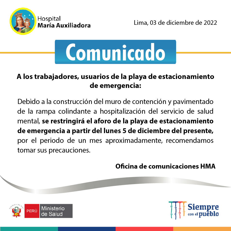 #Comunicado #HMA