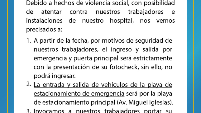 #Comunicado #HMA