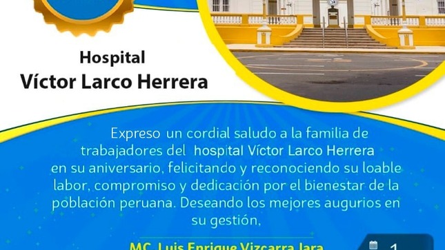 ¡Feliz aniversario hospital Nacional Arzobispo Loayza!