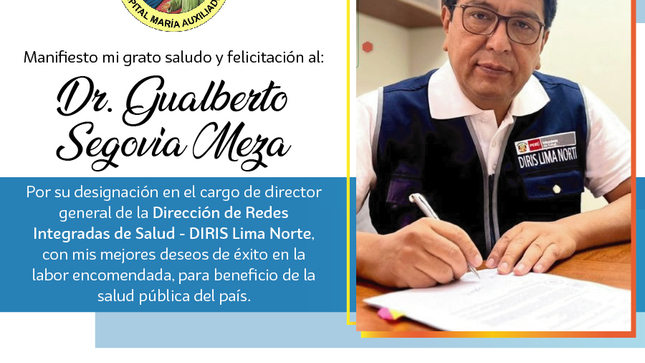Saludo institucional: DIRIS Lima Norte