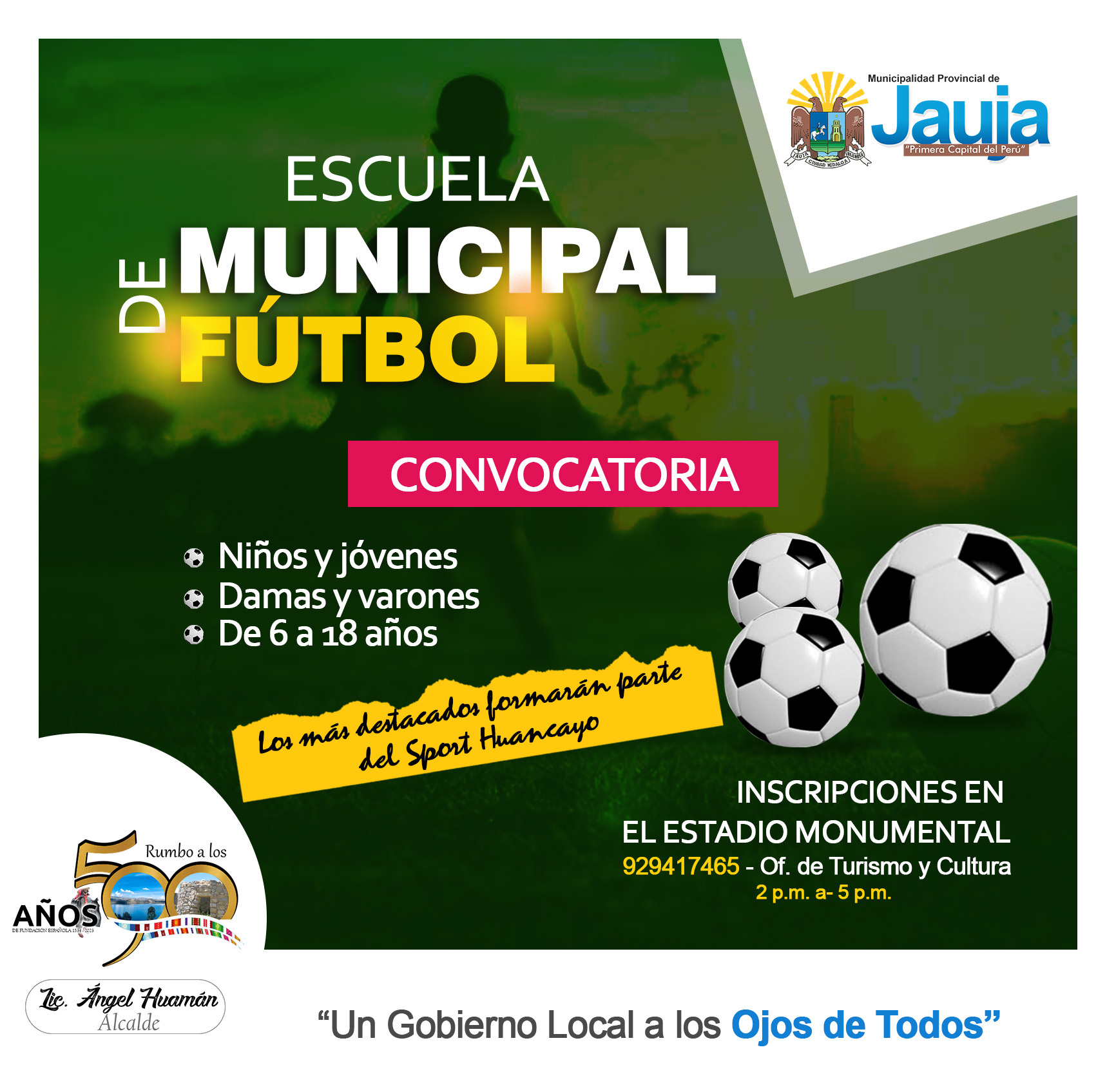 CONVOCATORIA ESCUELA MUNICIPAL DE FÚTBOL