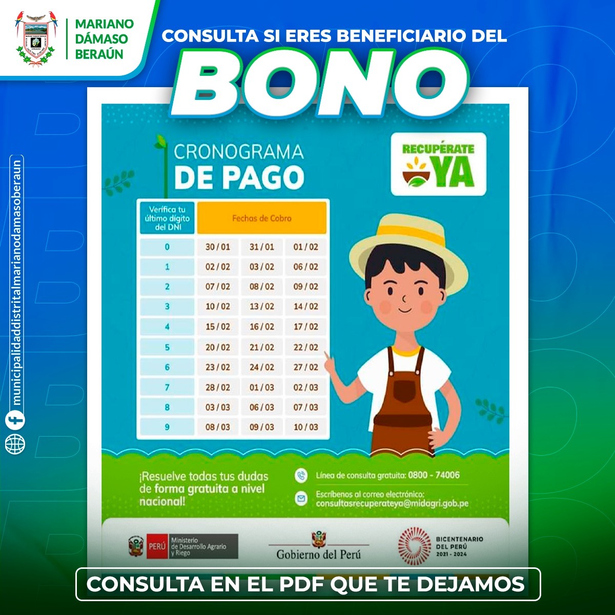 Consuta si eres beneficiario del Bono.