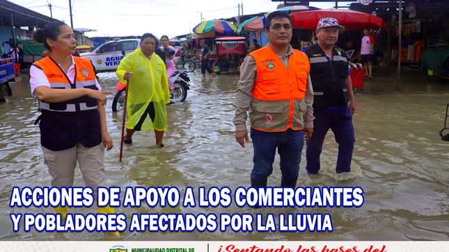 Acciones de apoyo a los comerciantes afectados por las lluvias