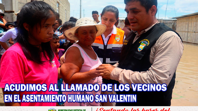 Acudimos al llamado de los vecinos en el AA.HH. San Valentin