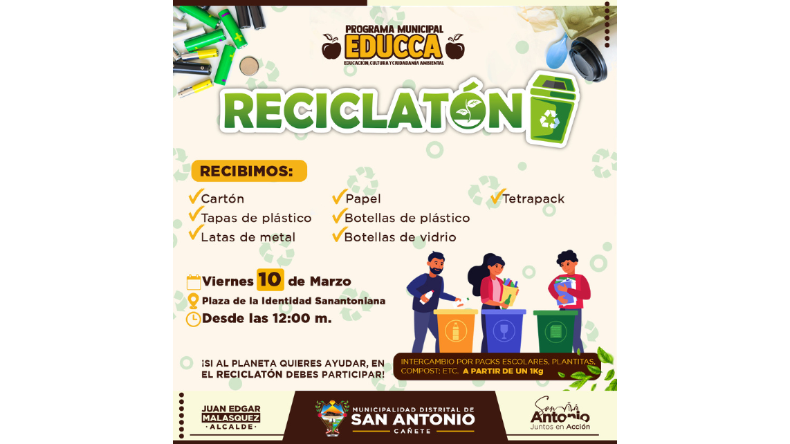 RECICLATÓN EN LA PLAZA DE LA IDENTIDAD SANANTONIANA