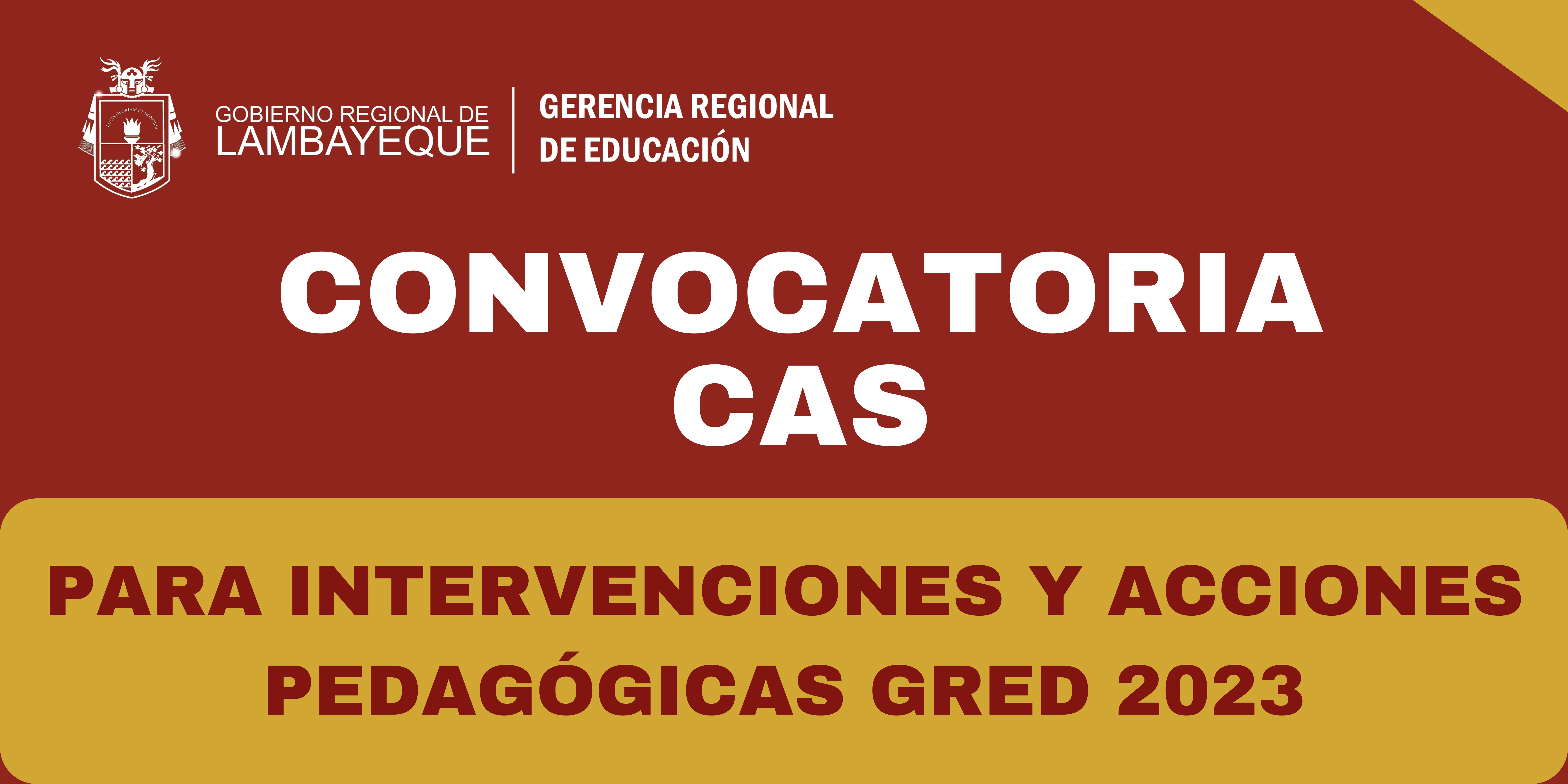 Convocatoria para intervenciones y acciones pedagógicas GRED 2023