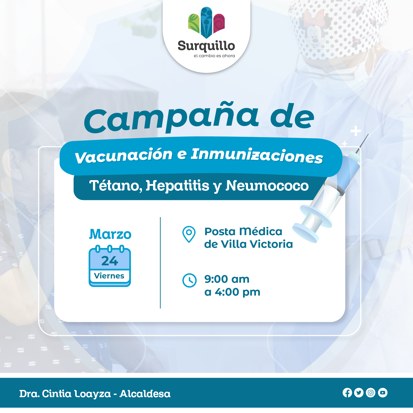 ¡Gran campaña de vacunación en Villa Victoria!