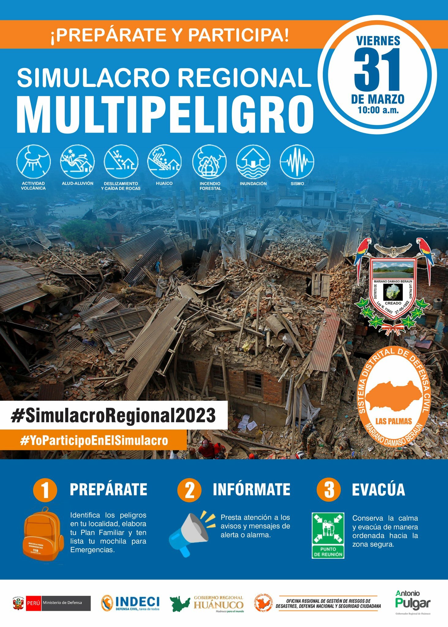 Simulacro Regional Multipeligro 31 Marzo