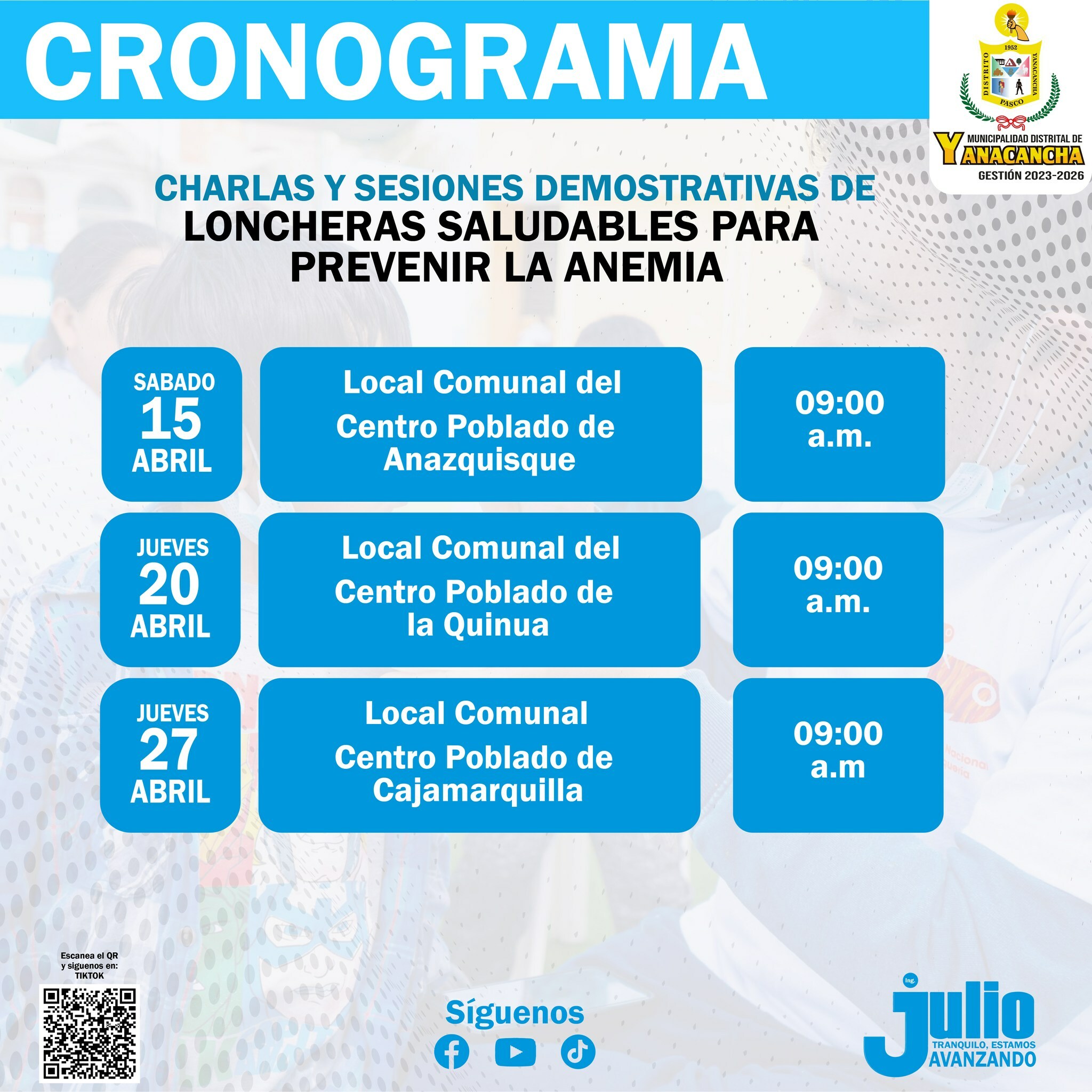 Charlas y sesiones demostrativas