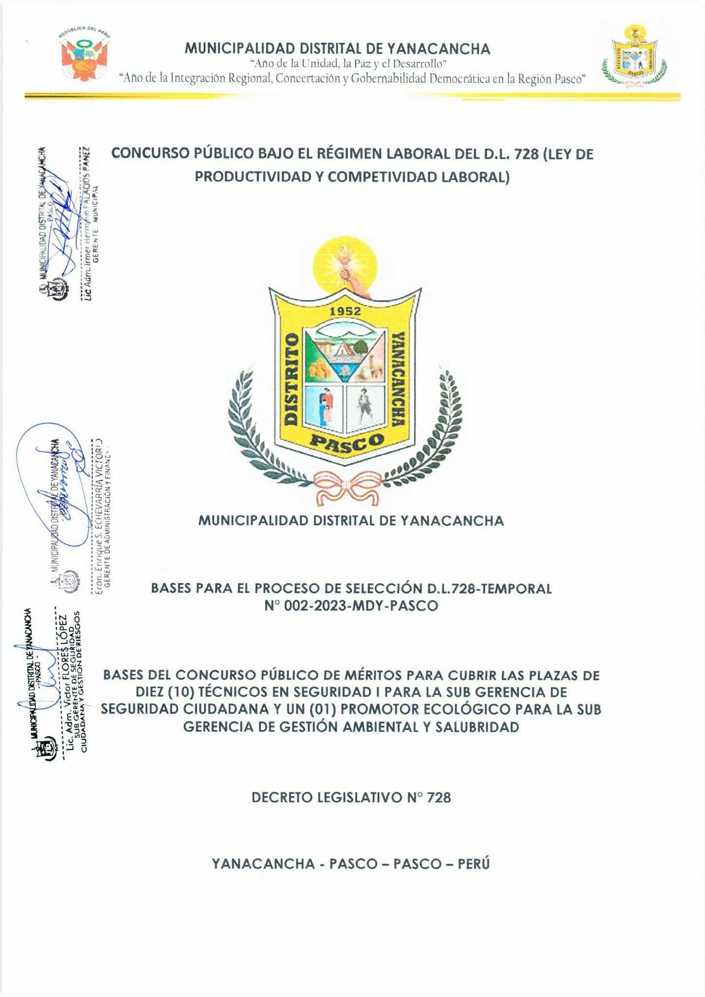 Resolucion De Gerencia Municipal N° 0132 - 2023 - MDY/GM