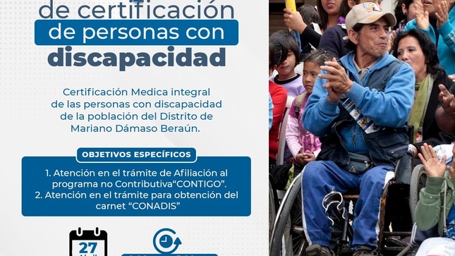 Gran Campaña de Certificación para las personas con discapacidad