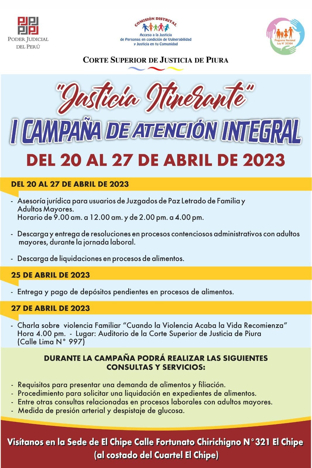 I Campaña de Justicia Itinerante