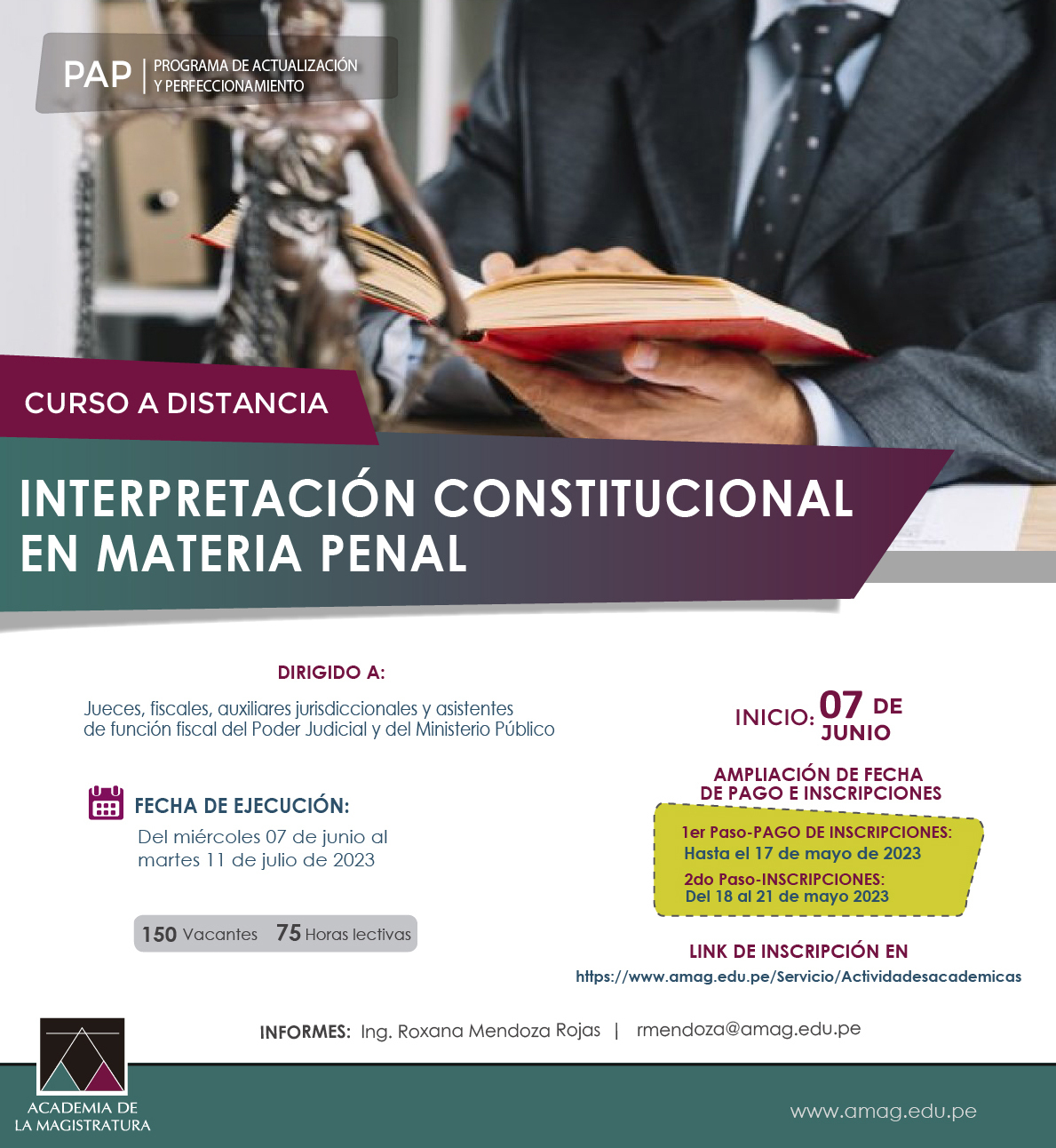 Curso a distancia “Interpretación Constitucional en Materia Penal”