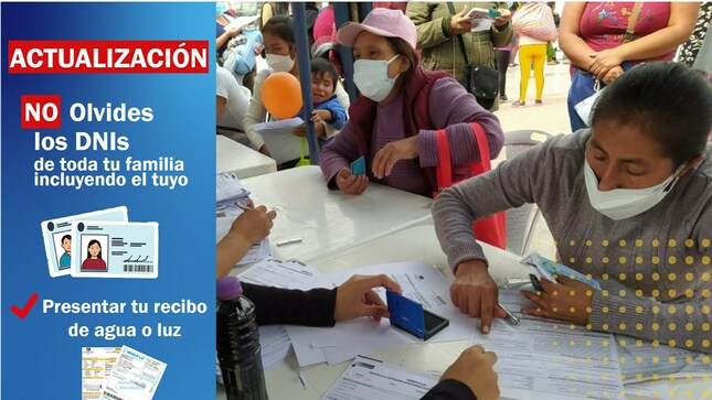 Iniciamos con la actualización de SISFOH próximos a vencer.