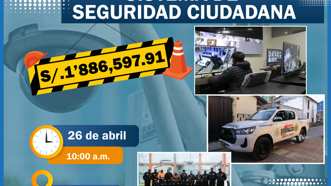 invita a toda la población a participar de la "𝗜𝗻𝗮𝘂𝗴𝘂𝗿𝗮𝗰𝗶𝗼́𝗻 𝗱𝗲 𝗹𝗮 𝗼𝗯𝗿𝗮 𝘀𝗶𝘀𝘁𝗲𝗺𝗮 𝗱𝗲 𝗦𝗲𝗴𝘂𝗿𝗶𝗱𝗮𝗱 𝗖𝗶𝘂𝗱𝗮𝗱𝗮𝗻𝗮".
