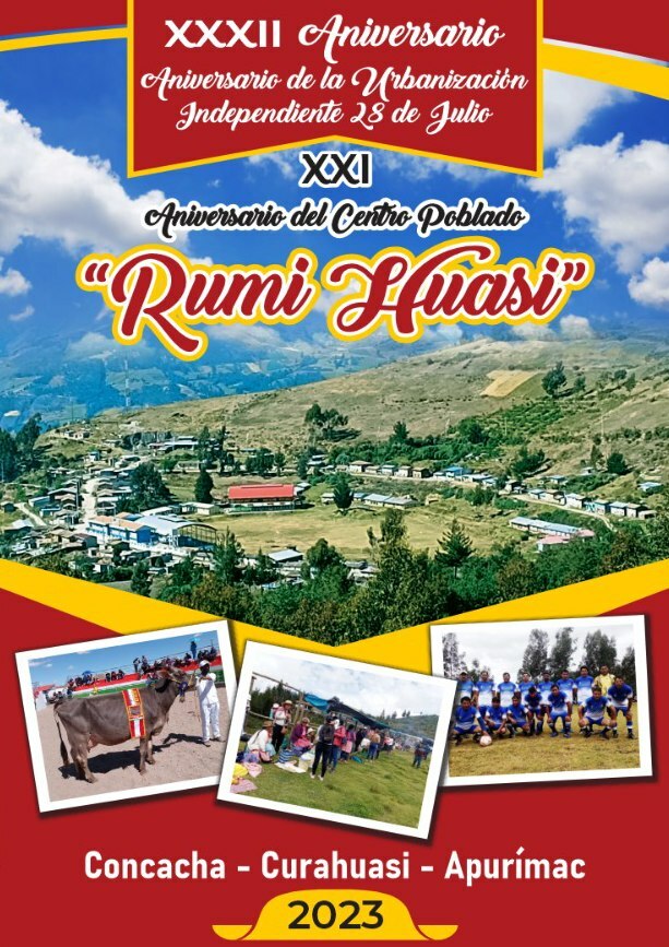 Programa General por el XXI Aniversario del Centro Poblado de Rumi Huasi