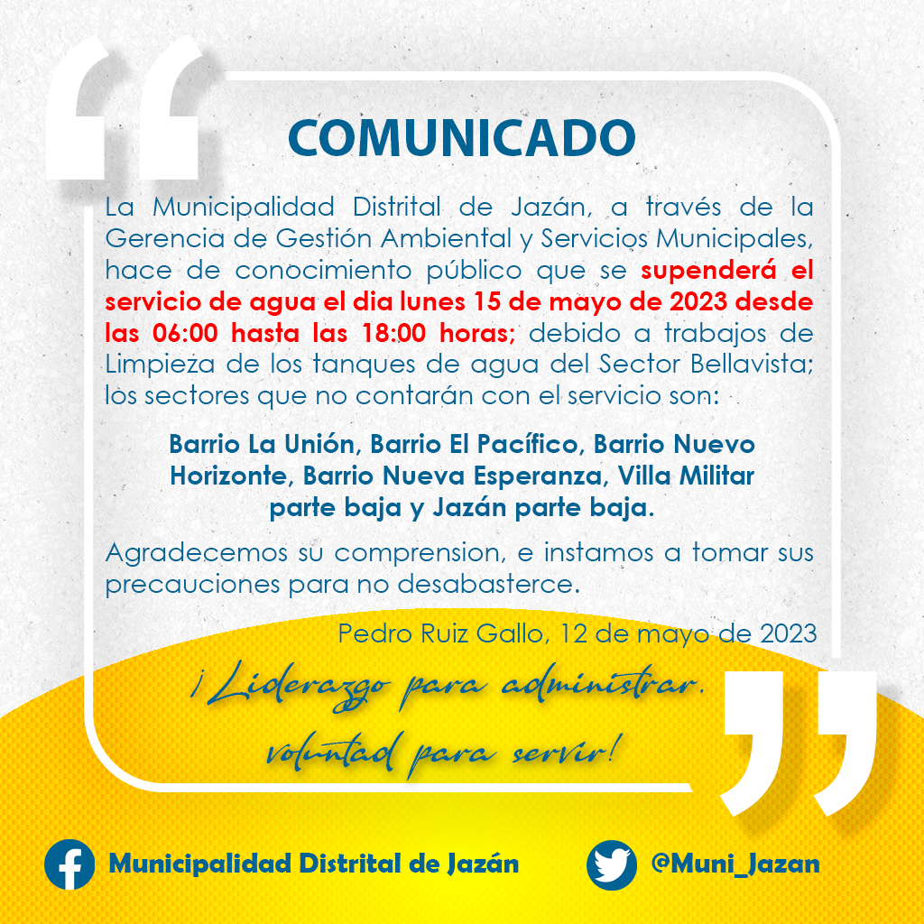 Suspensión de agua