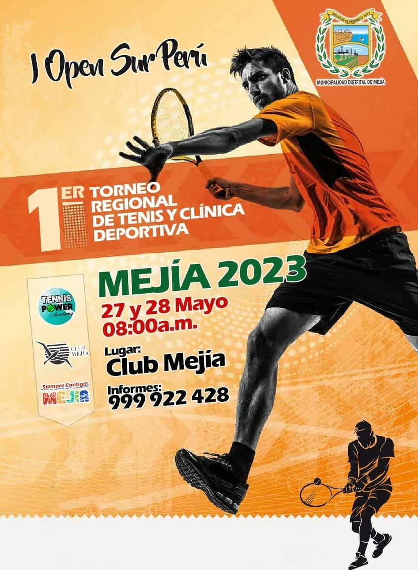 I Torneo Regional del Sur de Tenis y Clínica deportiva Mejía 2023