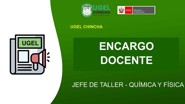 Jefe de Taller I.E. José Pardo y Barreda