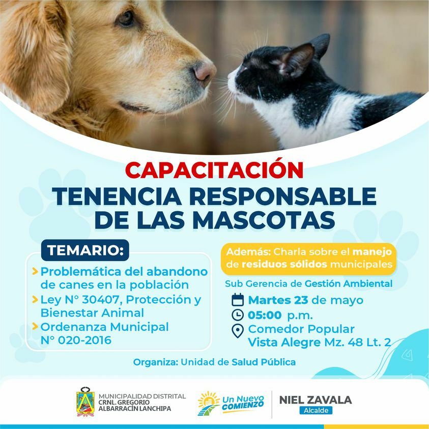 Capacitaciรณn: Tenencia Responsable de las Mascotas