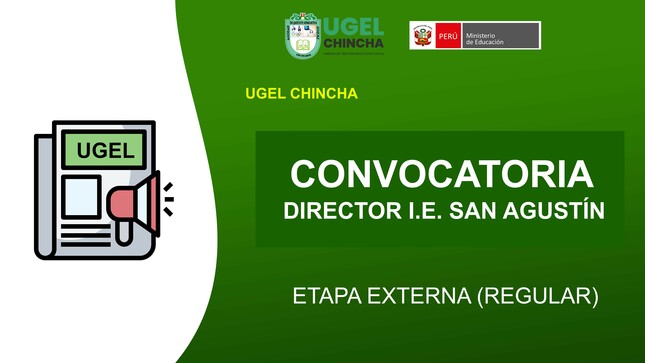 CONVOCATORIA – ETAPA EXTERNA (REGULAR)