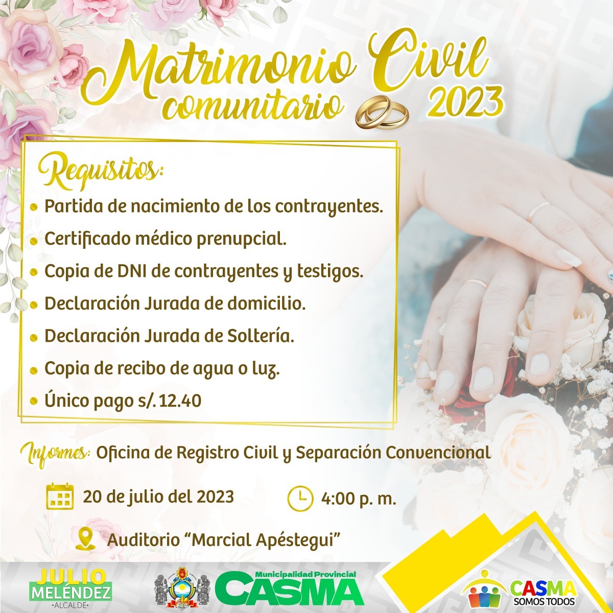 Matrimonio Civil.