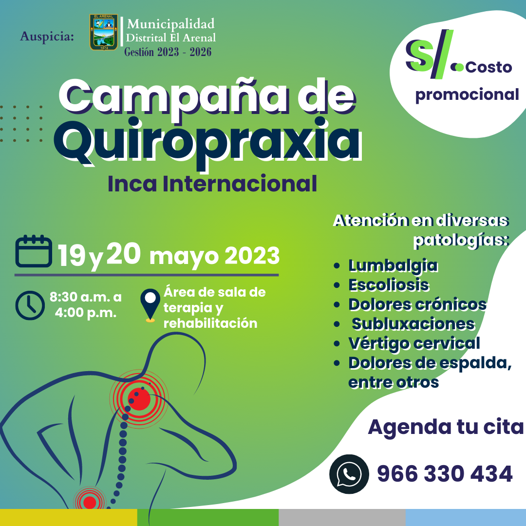 Flyer de la Campaña de Quiropraxia