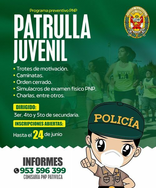 Atención Joven Pativilcano Forma Parte De La Patrulla Juvenil