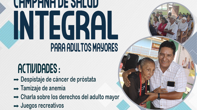 La Municipalidad Distrital de Nueva Requena en coordinación con la Micro Red de Salud de Nueva Requena, invitan a participar a nuestros adultos mayores en la campaña medica de salud integral.