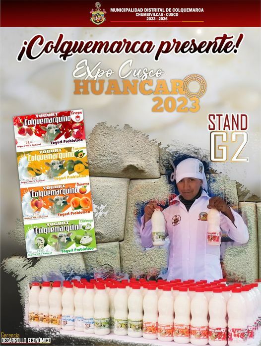 Descubre  el sabor  autentico de colquemarca: visítanos en la expo huancaro  y prueba  nuestro  delicioso  yogurt  colquemarquino