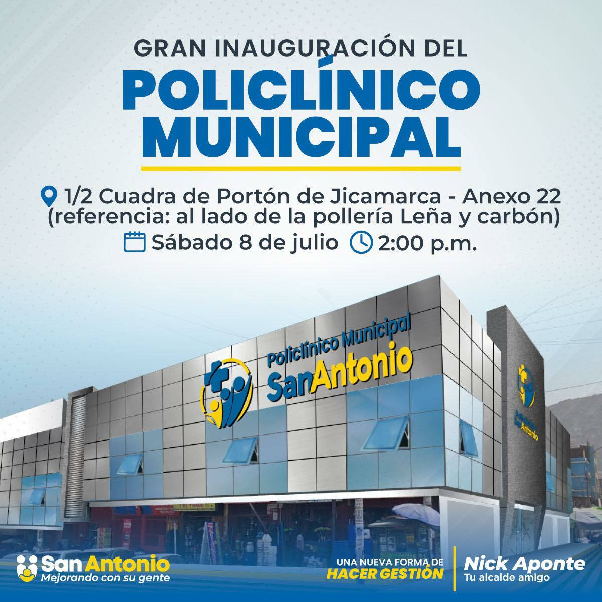 🔵🟡 || Inauguración del Policlínico Municipal en el anexo22