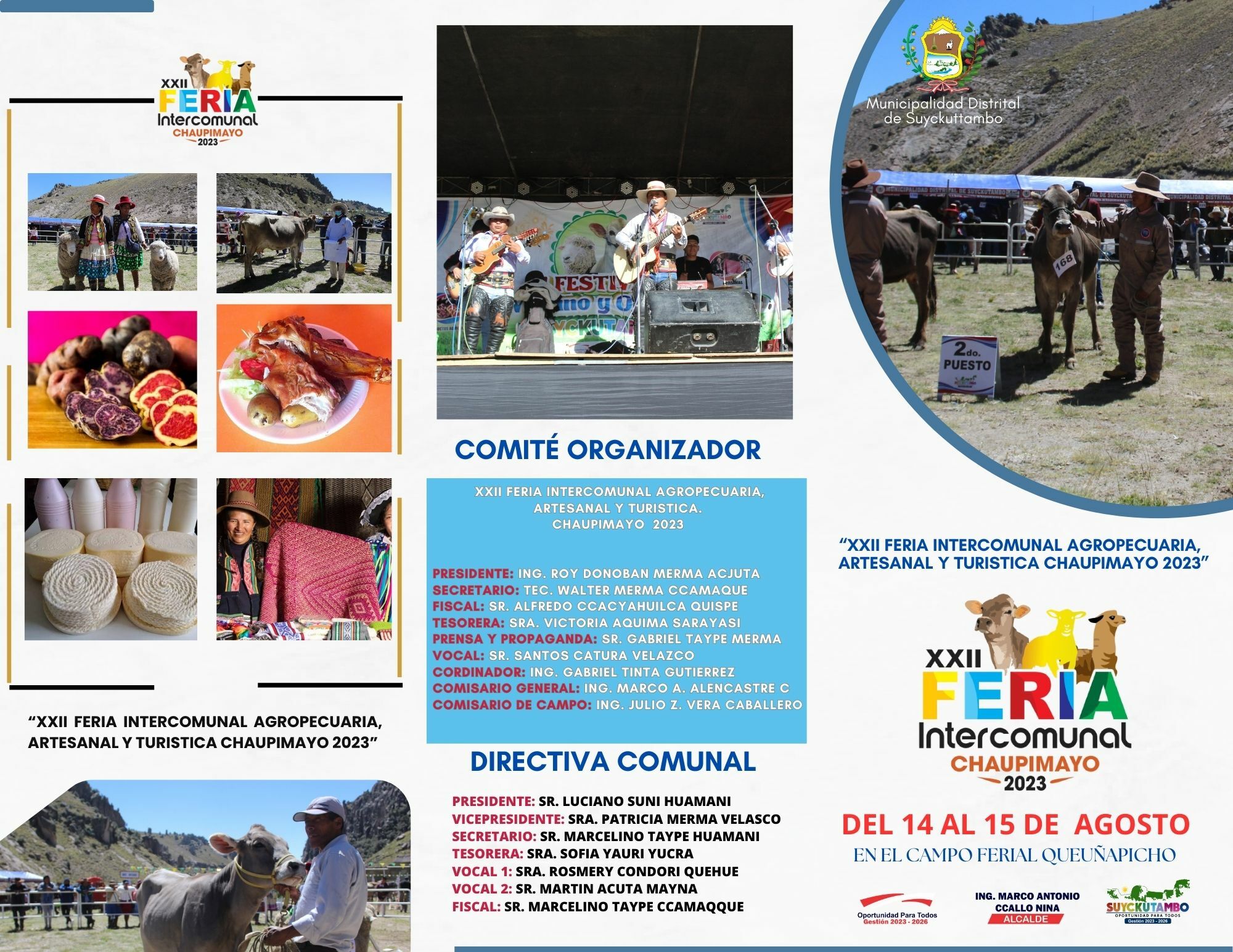XXII Feria Intercomunal Agropecuaria, Artesanal y Turística Chaupimayo 2023