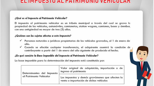 "Cultura Tributaria" EL IMPUESTO AL PATRIMONIO VEHICULAR