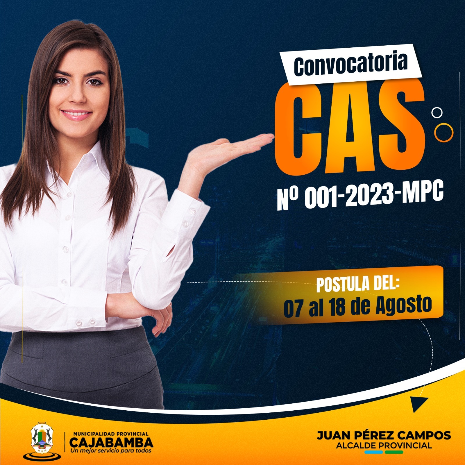 Convocatoria CAS N° 001-2023-MPC