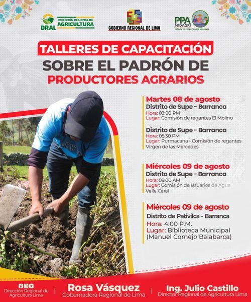 Taller de Capacitación del Padrón de Productores Agrarios en Pativilca