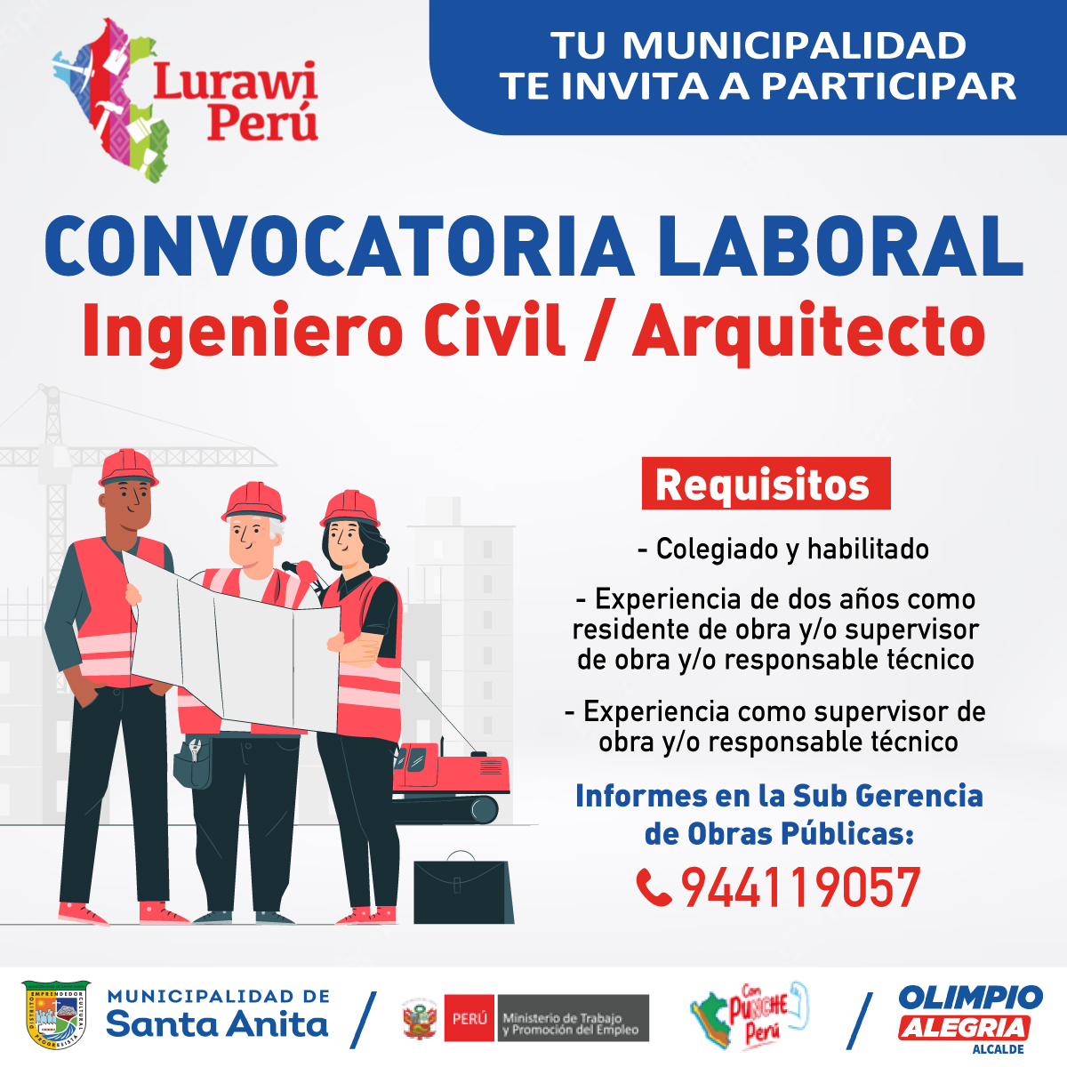 Buscamos Ingeniero Civil / Arquitecto