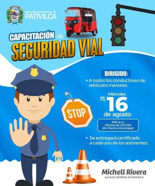 Atención Pativilca: Capacitación de Seguridad Vial
