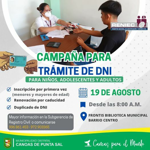 Campaña de DNI en Canoas de Punta Sal