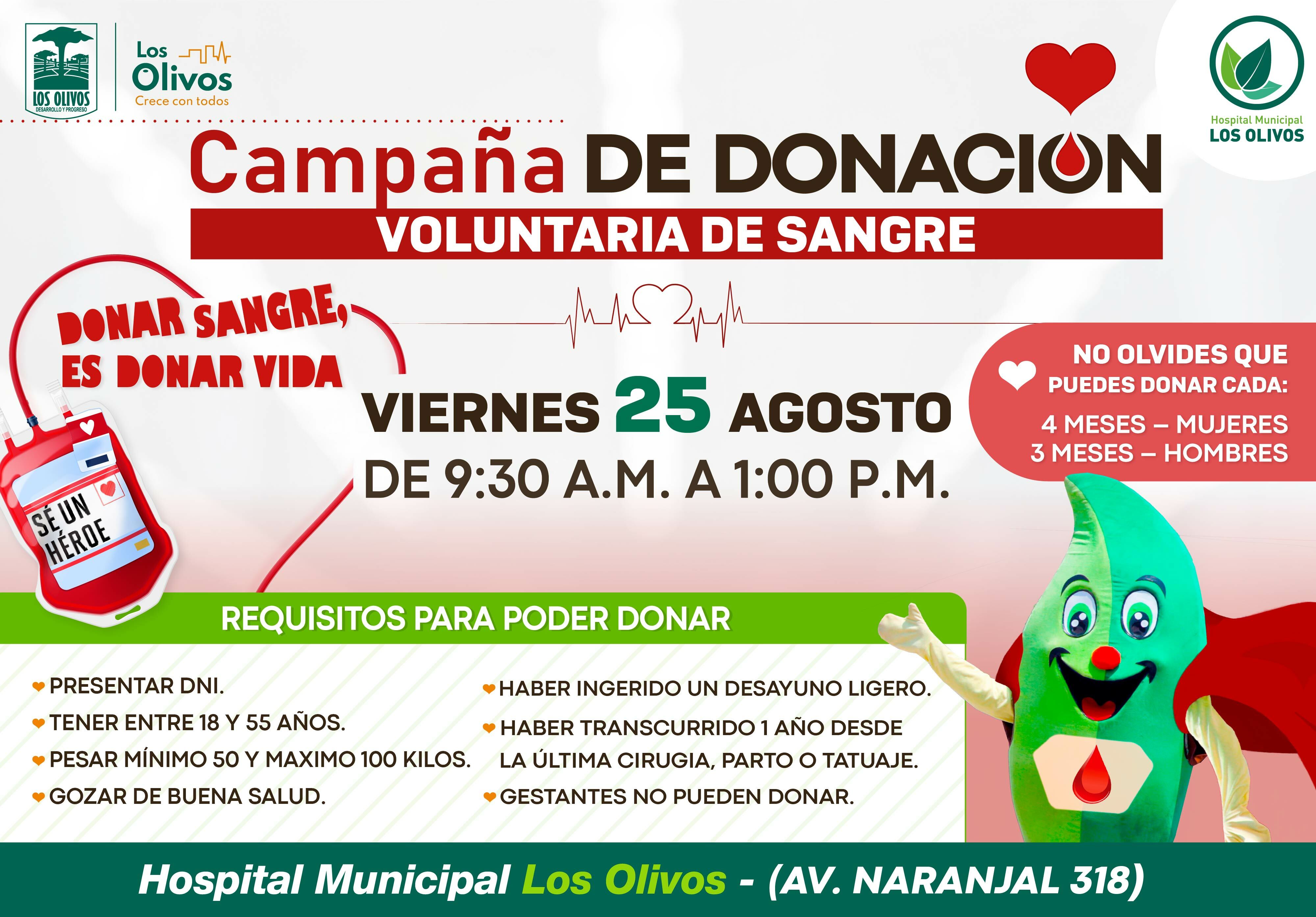 CAMPAÑA DE DONACIÓN VOLUNTARIA DE SANGRE